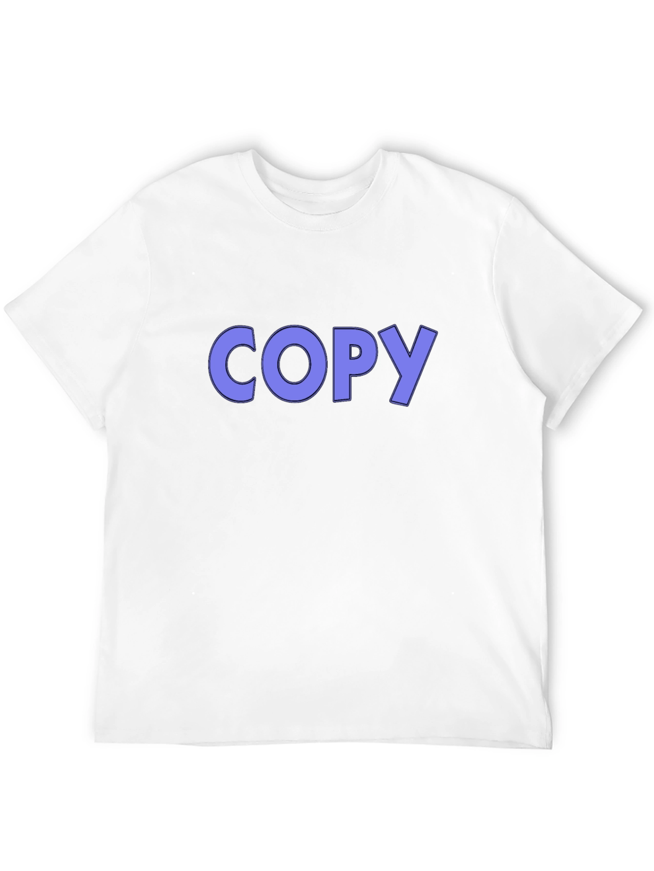 Mens Black T-Shirt with COPY Graphic Print