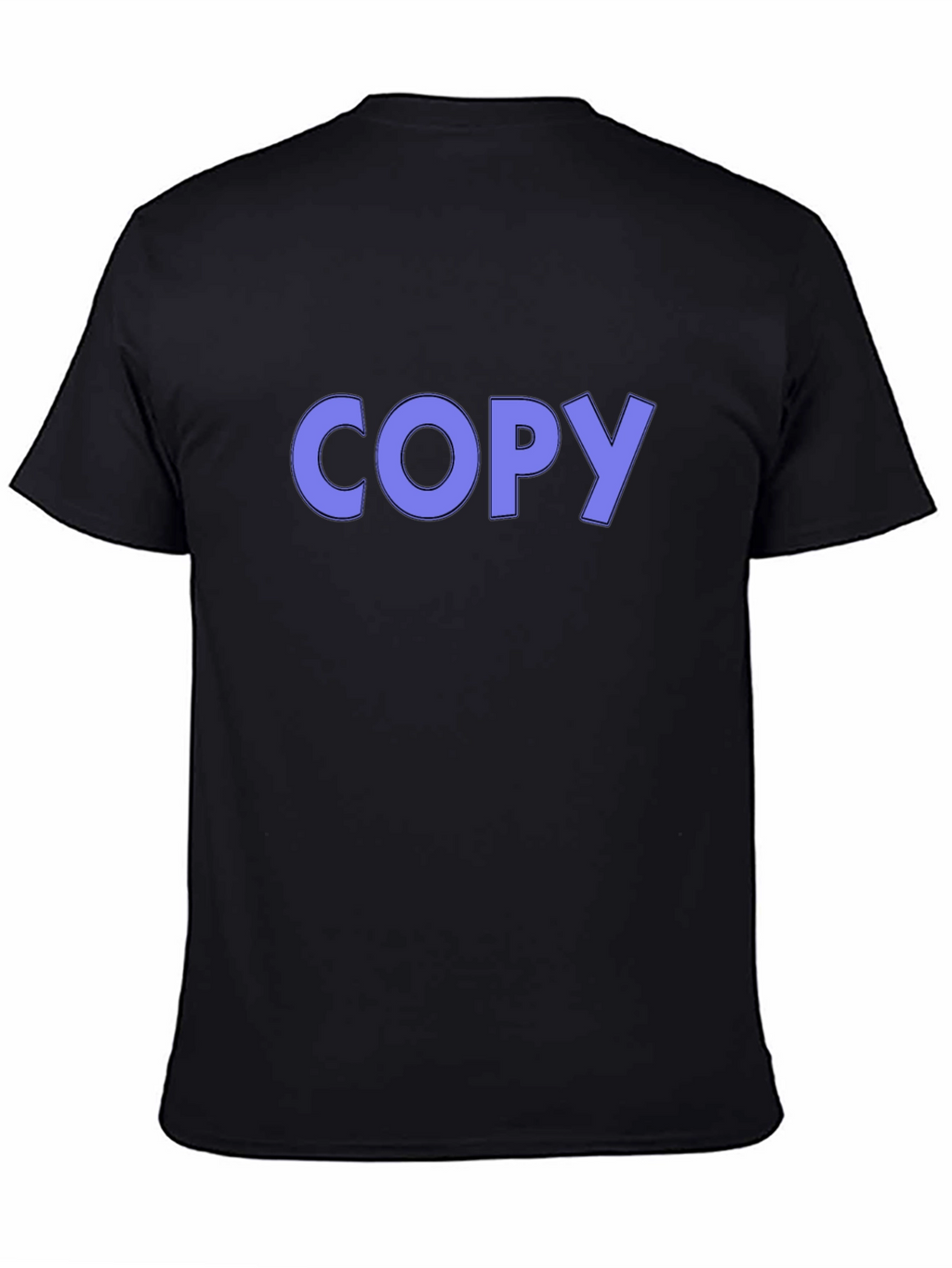 Mens Black T-Shirt with COPY Graphic Print