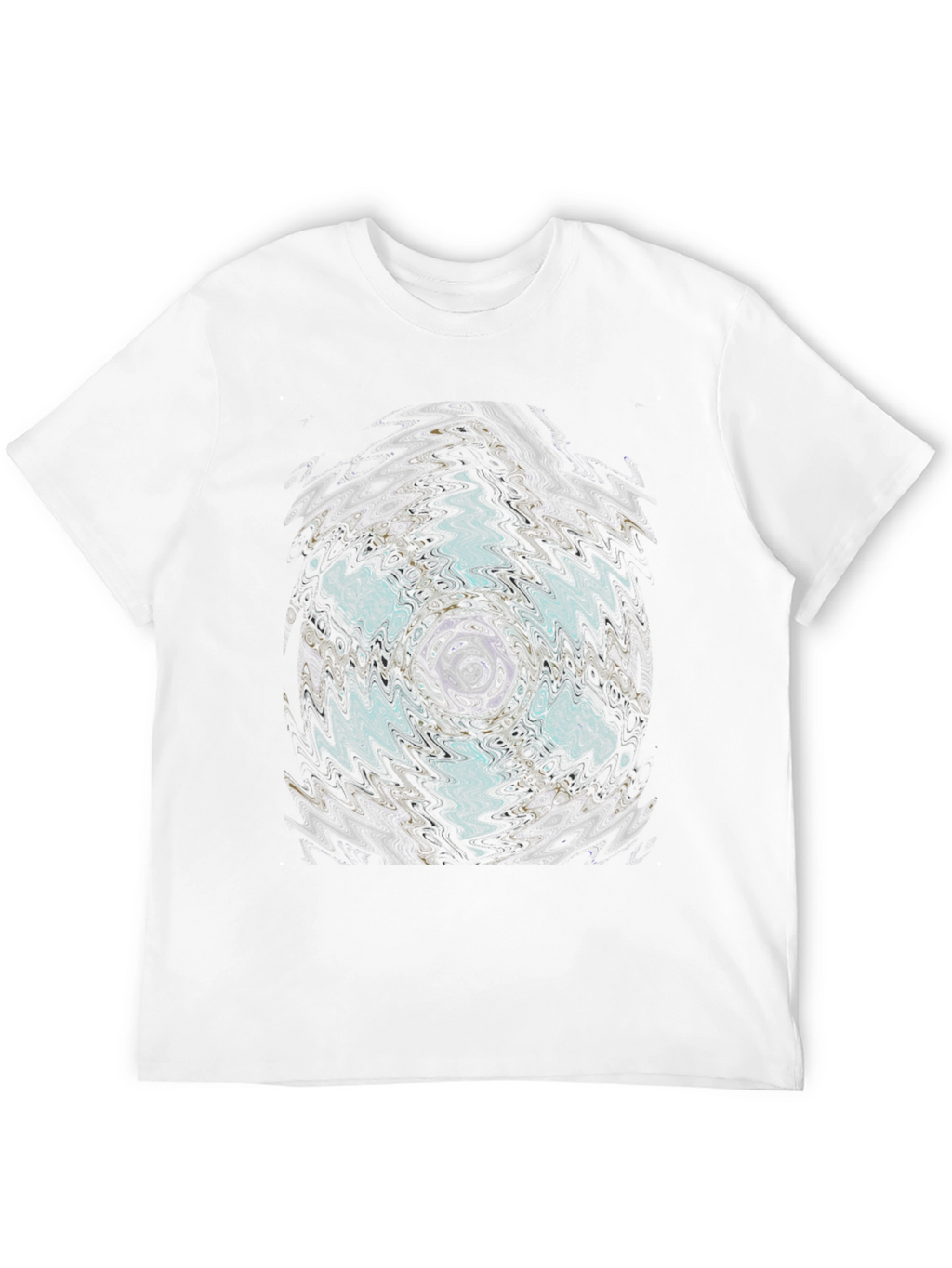 Abstract Vortex Graphic Black T-Shirt
