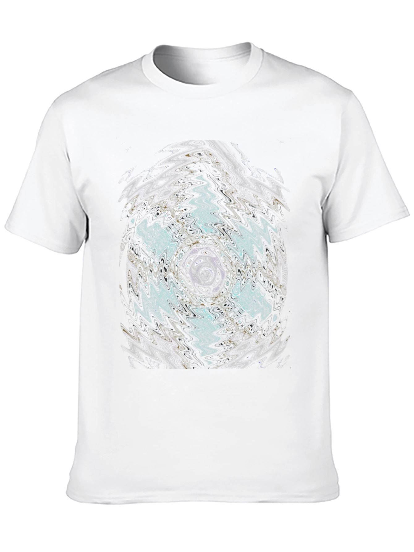 Abstract Vortex Graphic Black T-Shirt