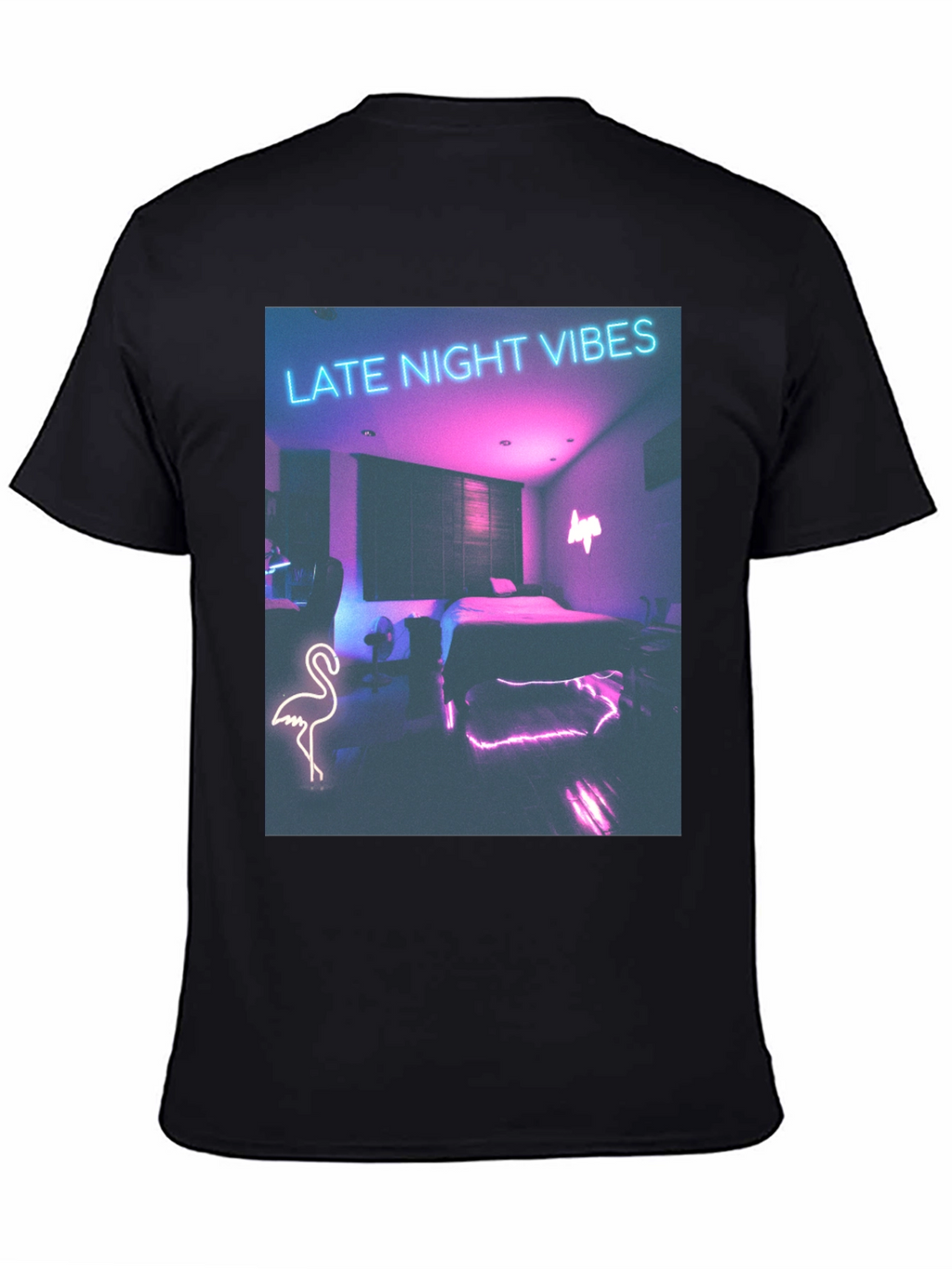 Late Night Vibes Graphic Tee - Neon Room Design