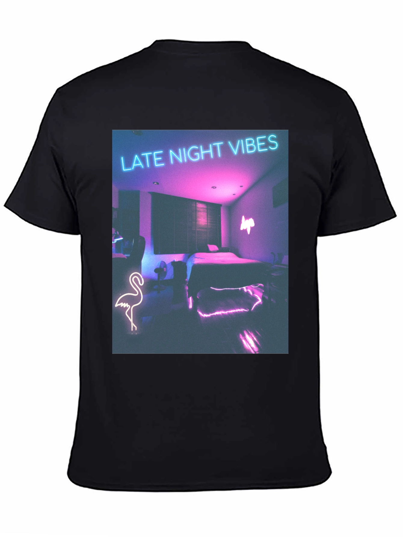 Late Night Vibes Graphic Tee - Neon Room Design