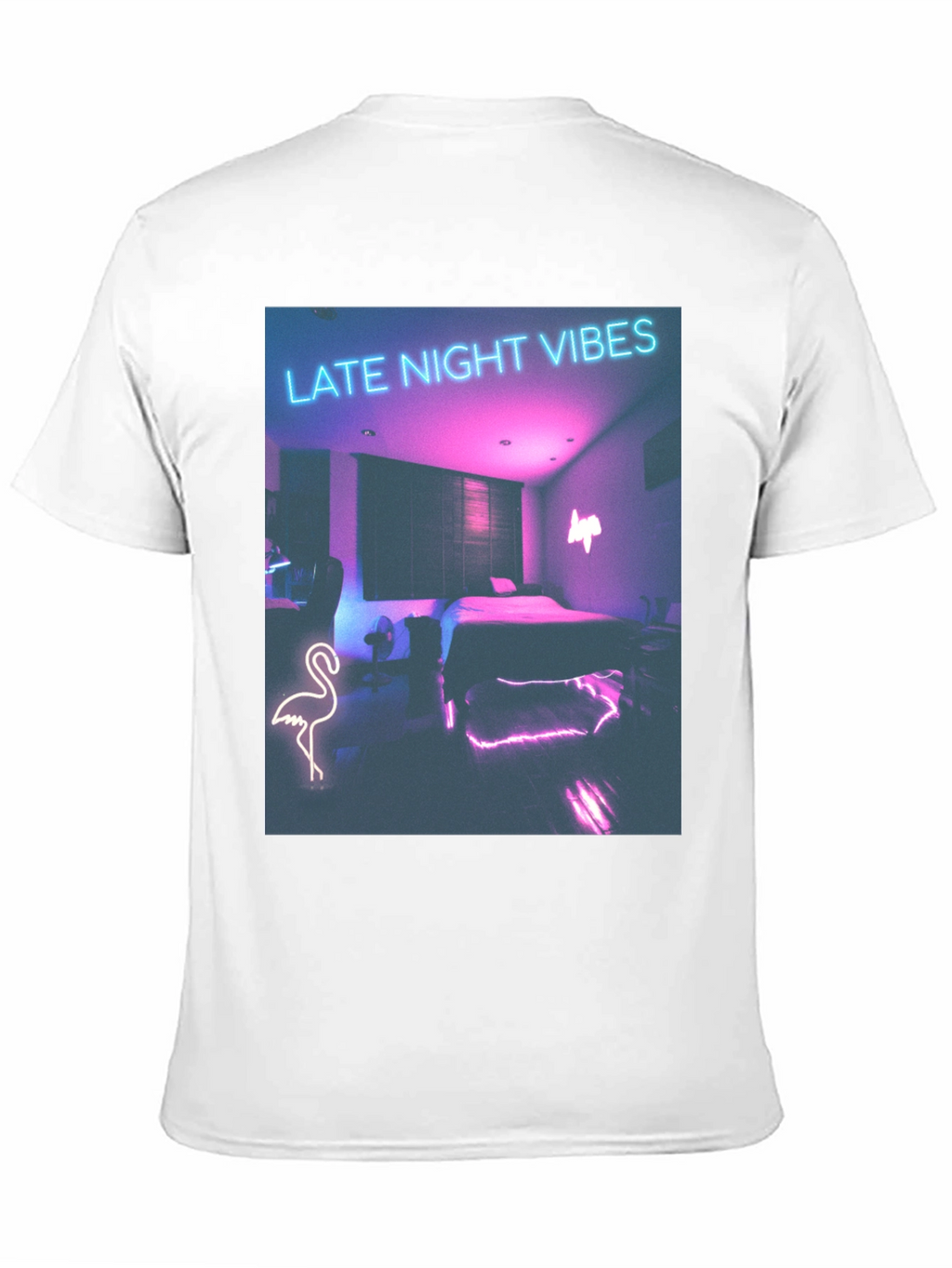 Late Night Vibes Graphic Tee - Neon Room Design