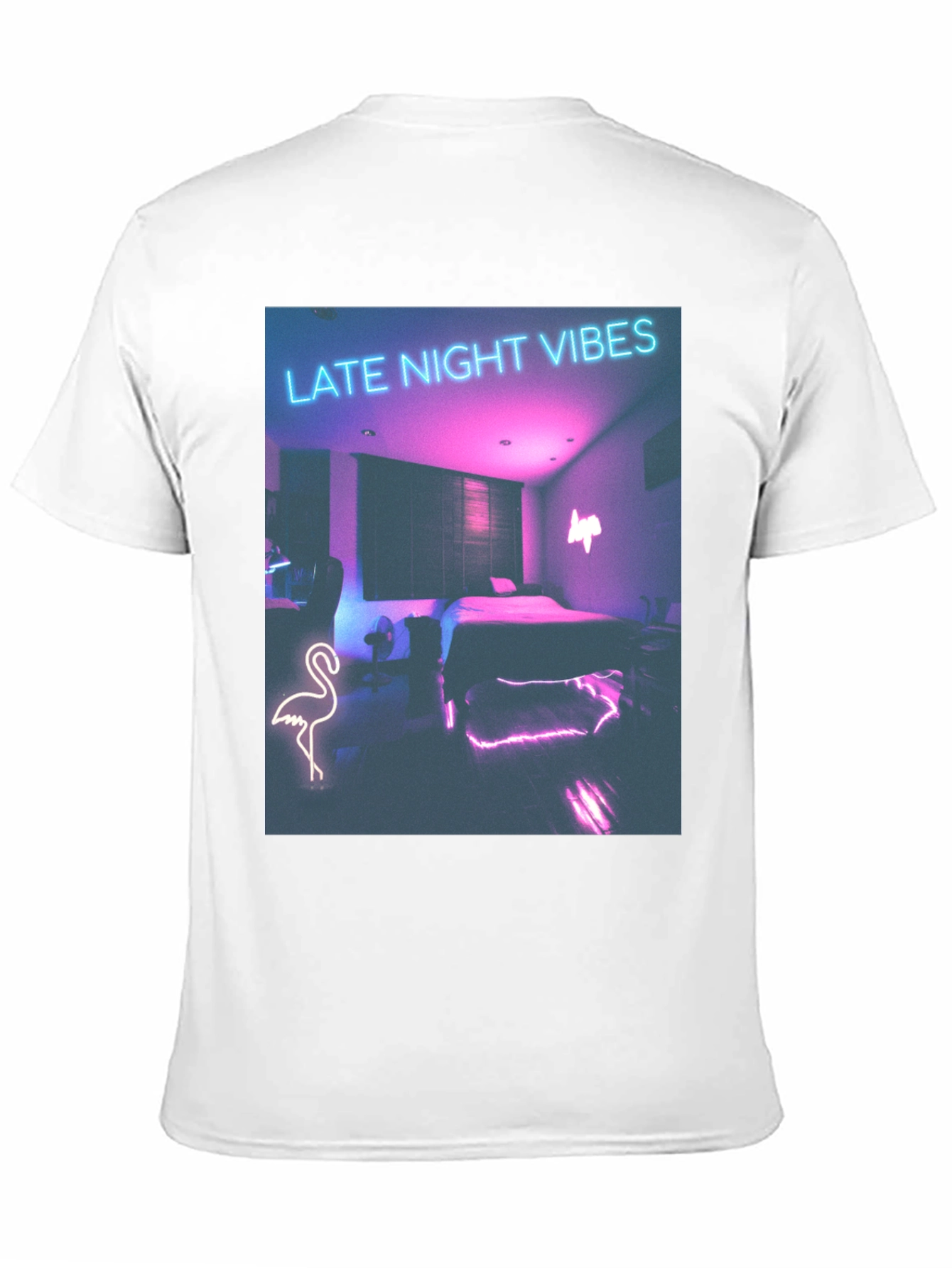 Late Night Vibes Graphic Tee - Neon Room Design