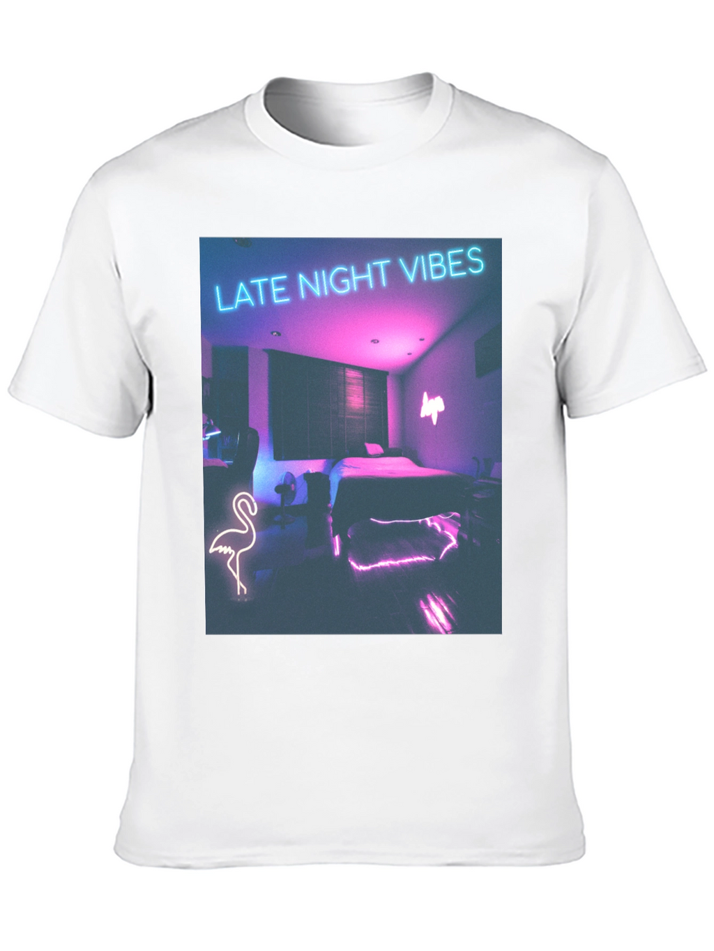Late Night Vibes Graphic Tee - Neon Room Design