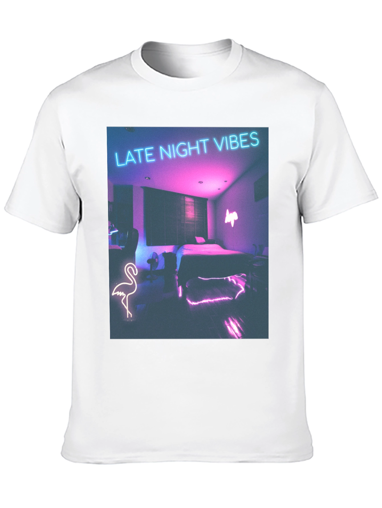 Late Night Vibes Graphic Tee - Neon Room Design