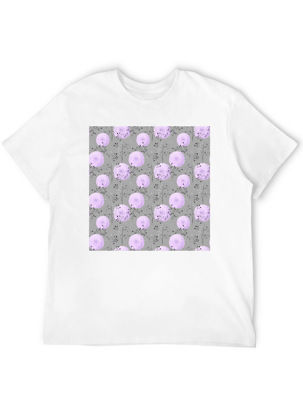 Floral Pattern Crew Neck T-Shirt
