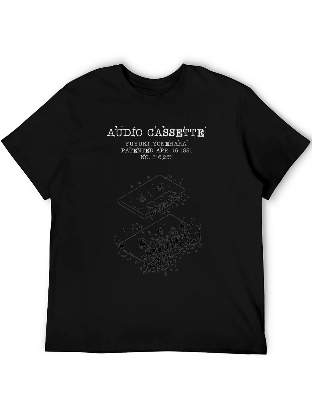 Audio Cassette Patent T-Shirt