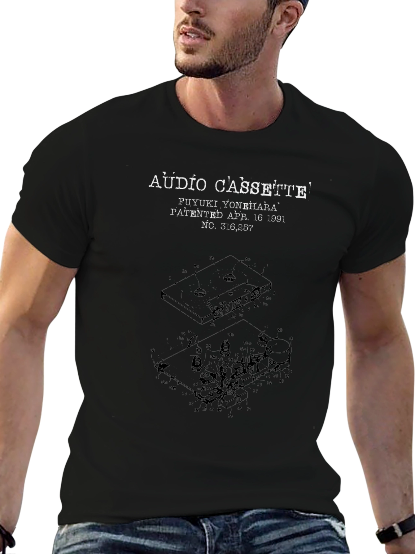 Audio Cassette Patent T-Shirt