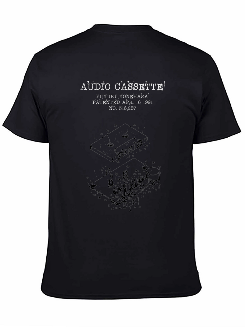Audio Cassette Patent T-Shirt