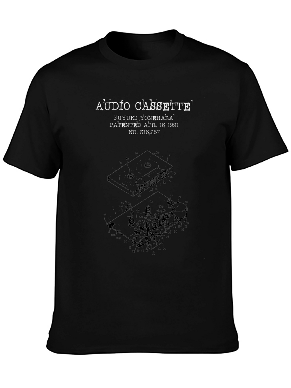 Audio Cassette Patent T-Shirt