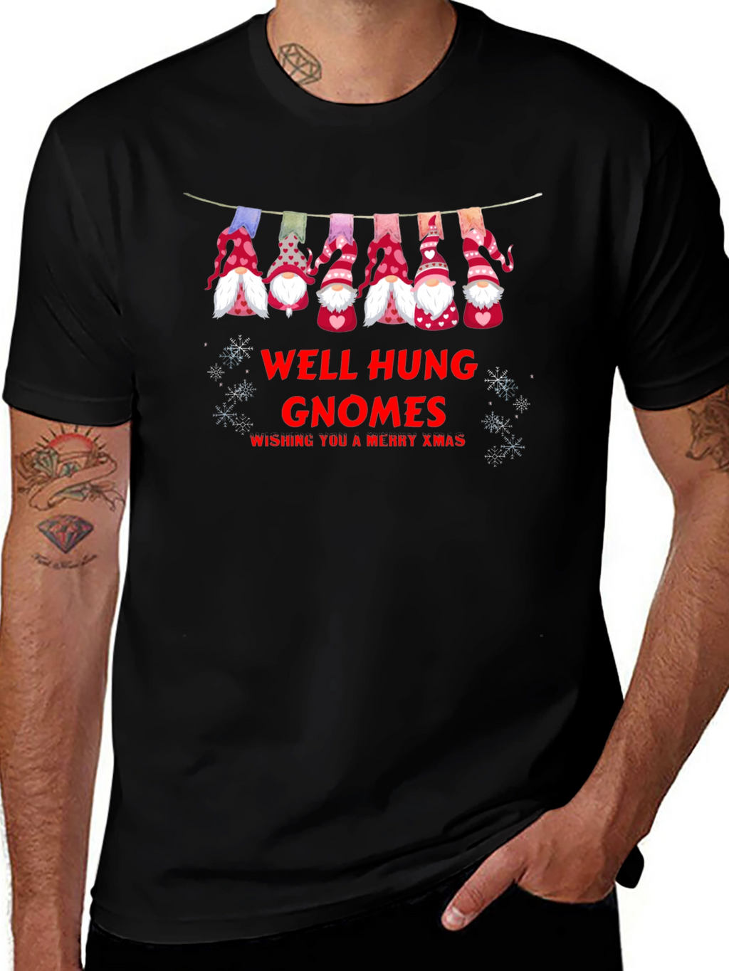 Well Hung Gnomes Merry Xmas Holiday T-Shirt
