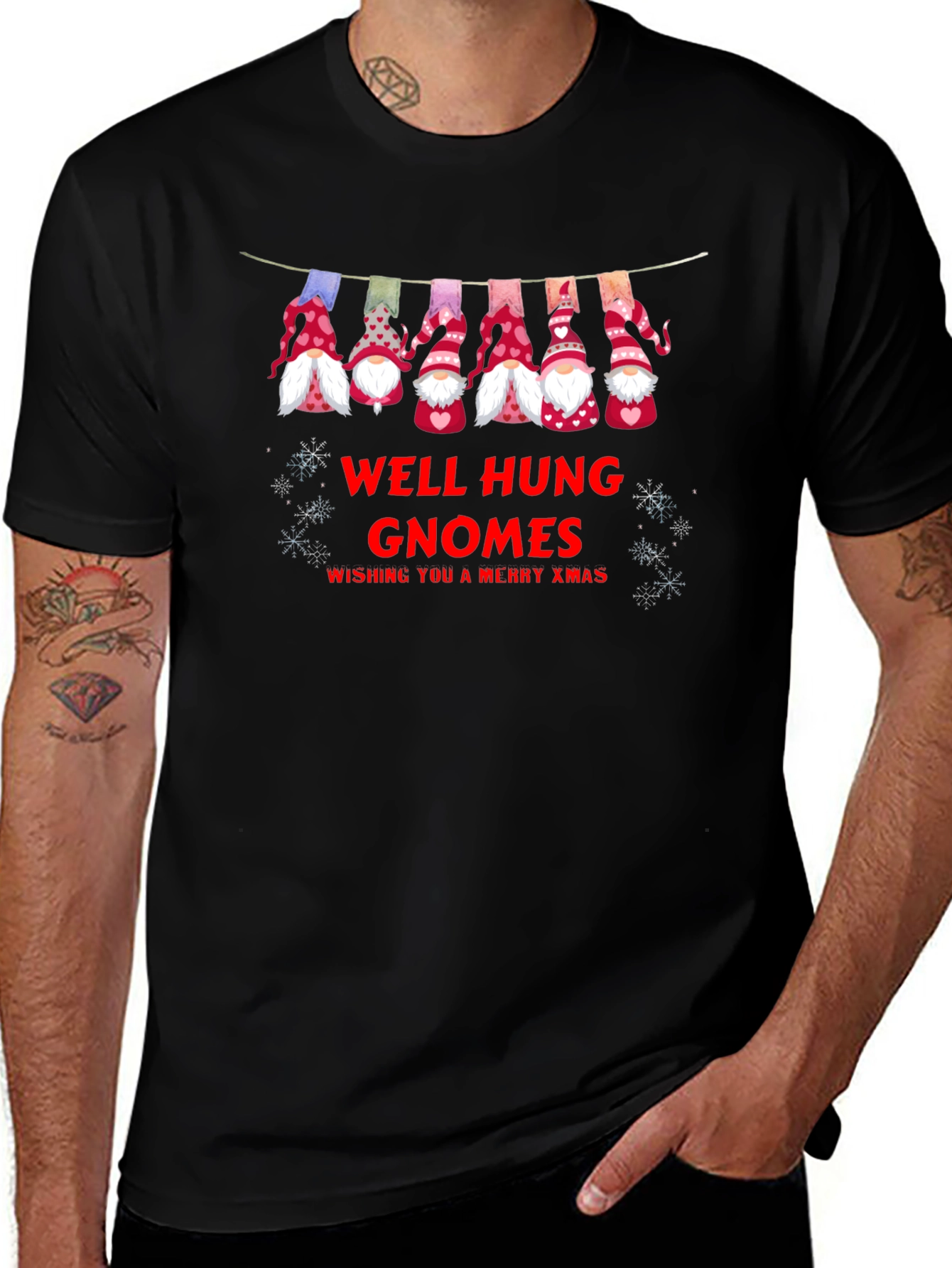 Well Hung Gnomes Merry Xmas Holiday T-Shirt