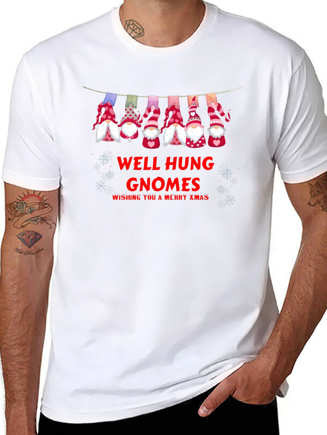 Well Hung Gnomes Merry Xmas Holiday T-Shirt