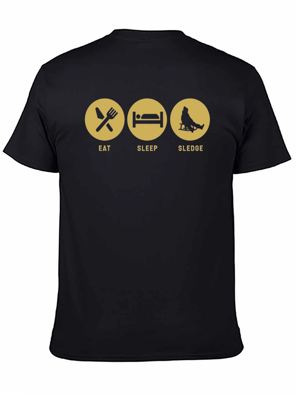Eat Sleep Sledge Black Graphic Tee