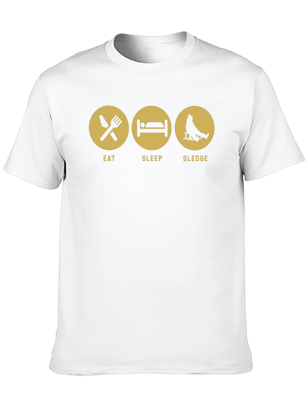 Eat Sleep Sledge Black Graphic Tee