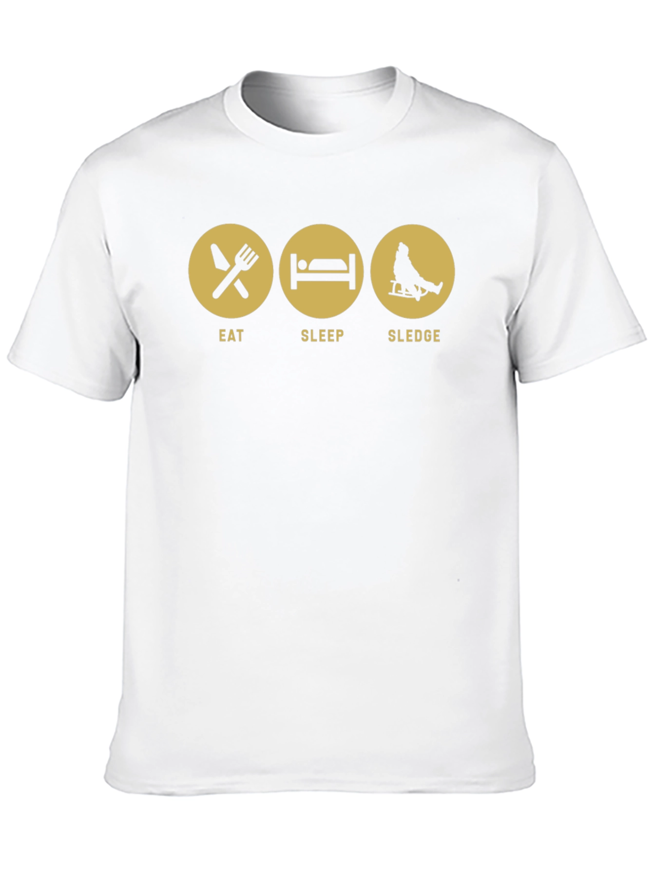 Eat Sleep Sledge Black Graphic Tee