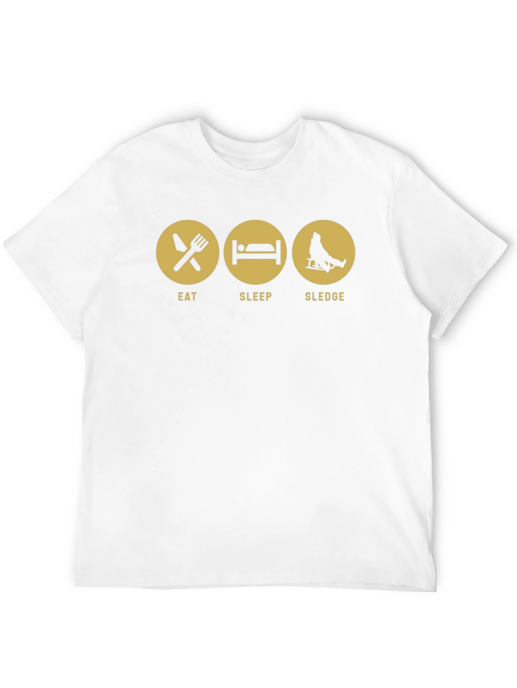Eat Sleep Sledge Black Graphic Tee