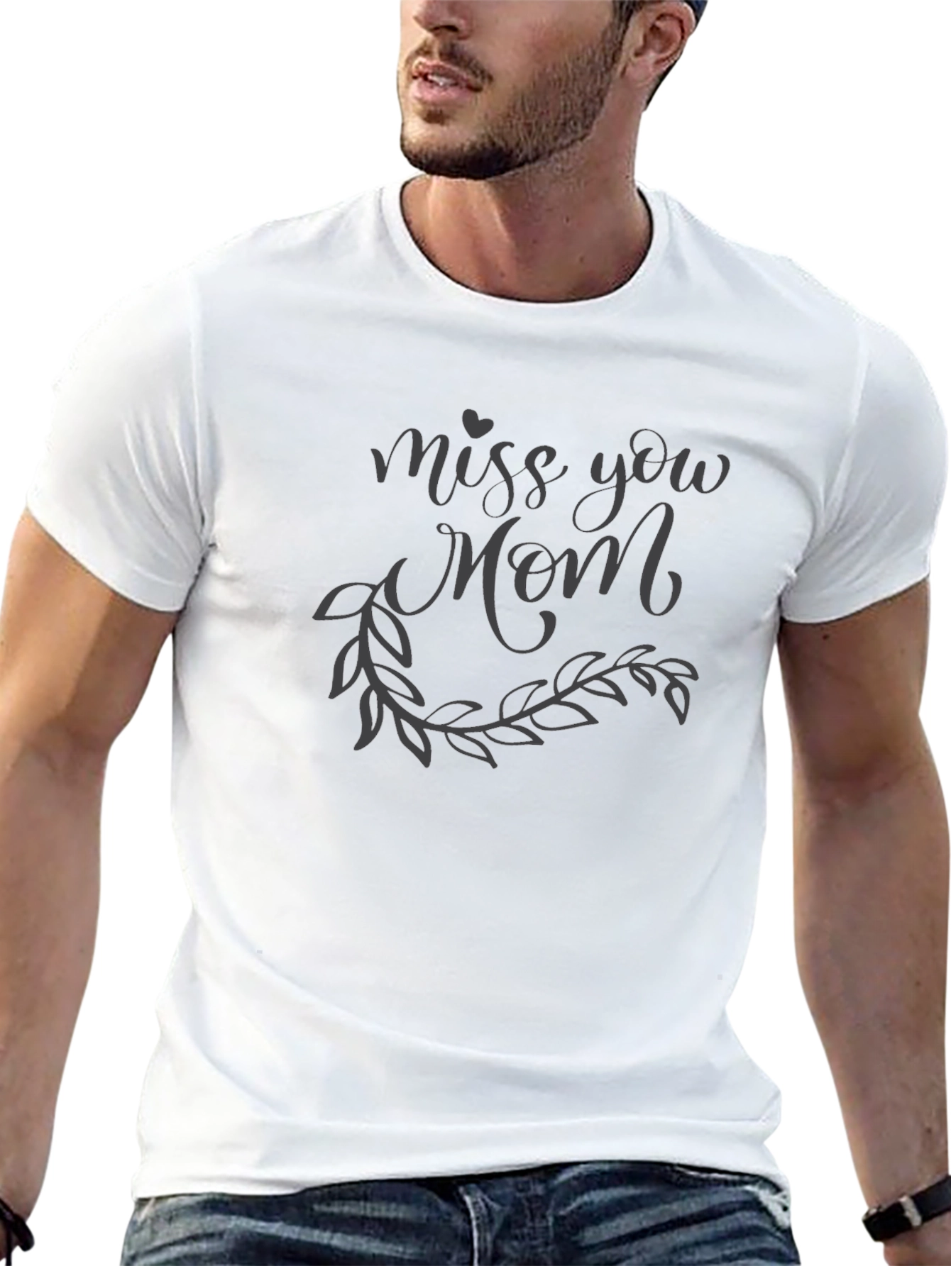 Miss You Mom Graphic Tee - Black Unisex T-Shirt