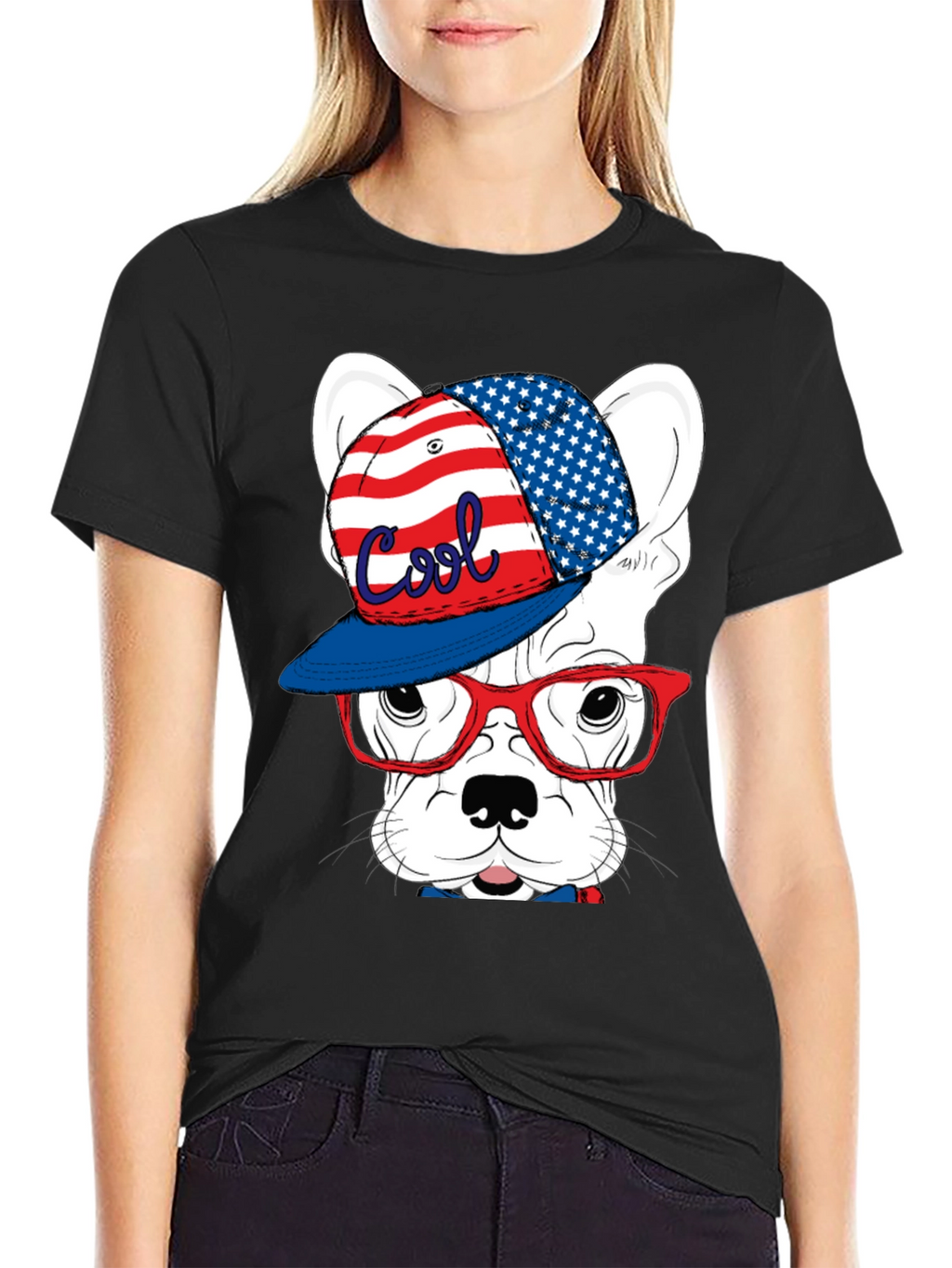 Cool Patriotic Dog T-Shirt