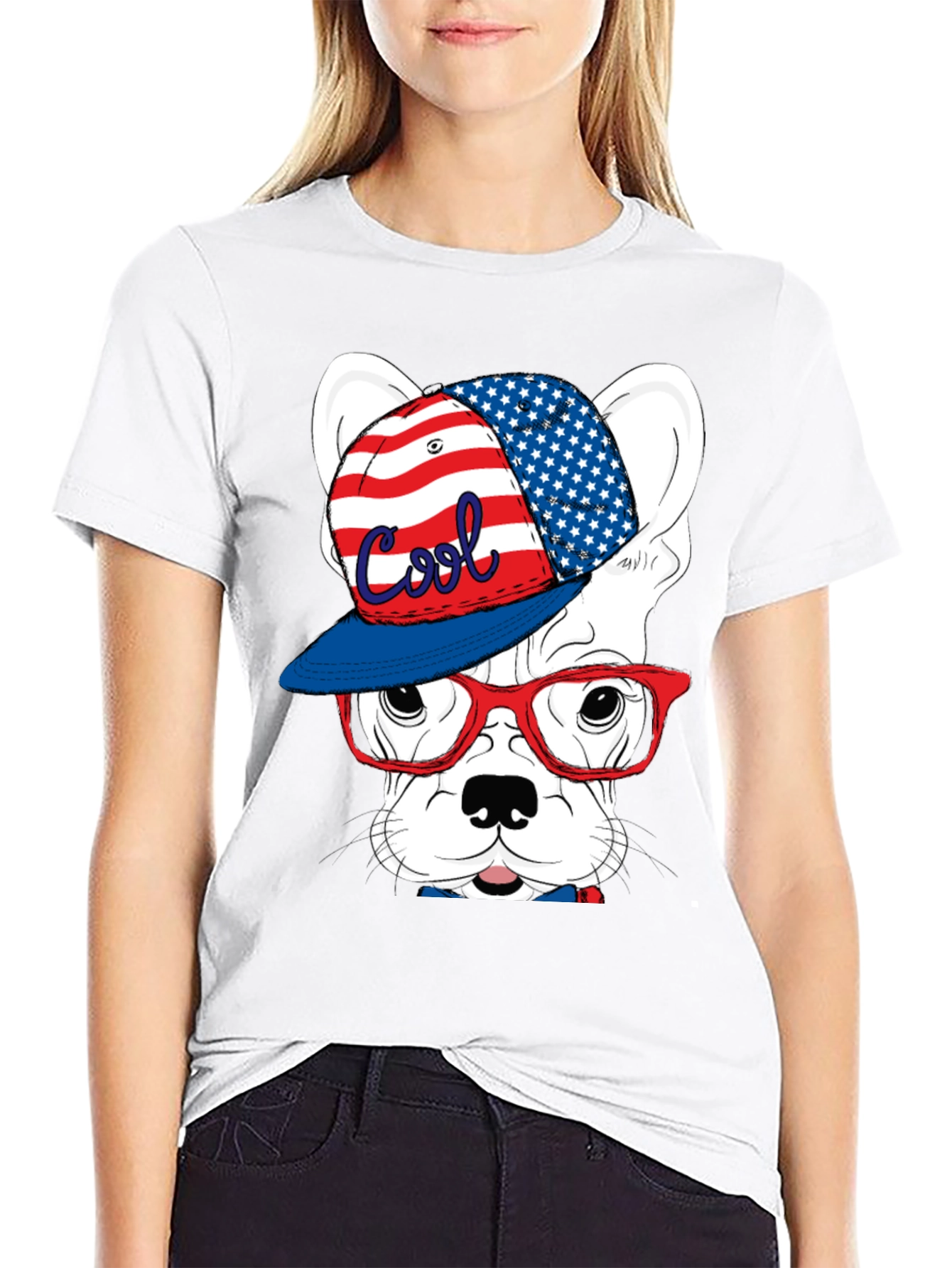 Cool Patriotic Dog T-Shirt