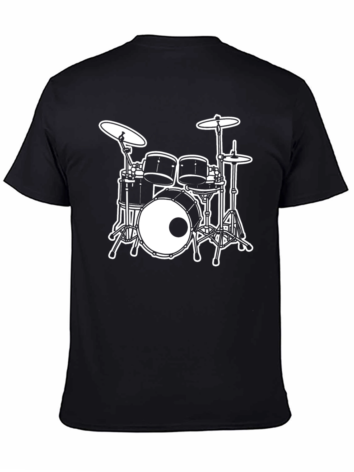 Drum Set Graphic Tee - Rock Music T-Shirt