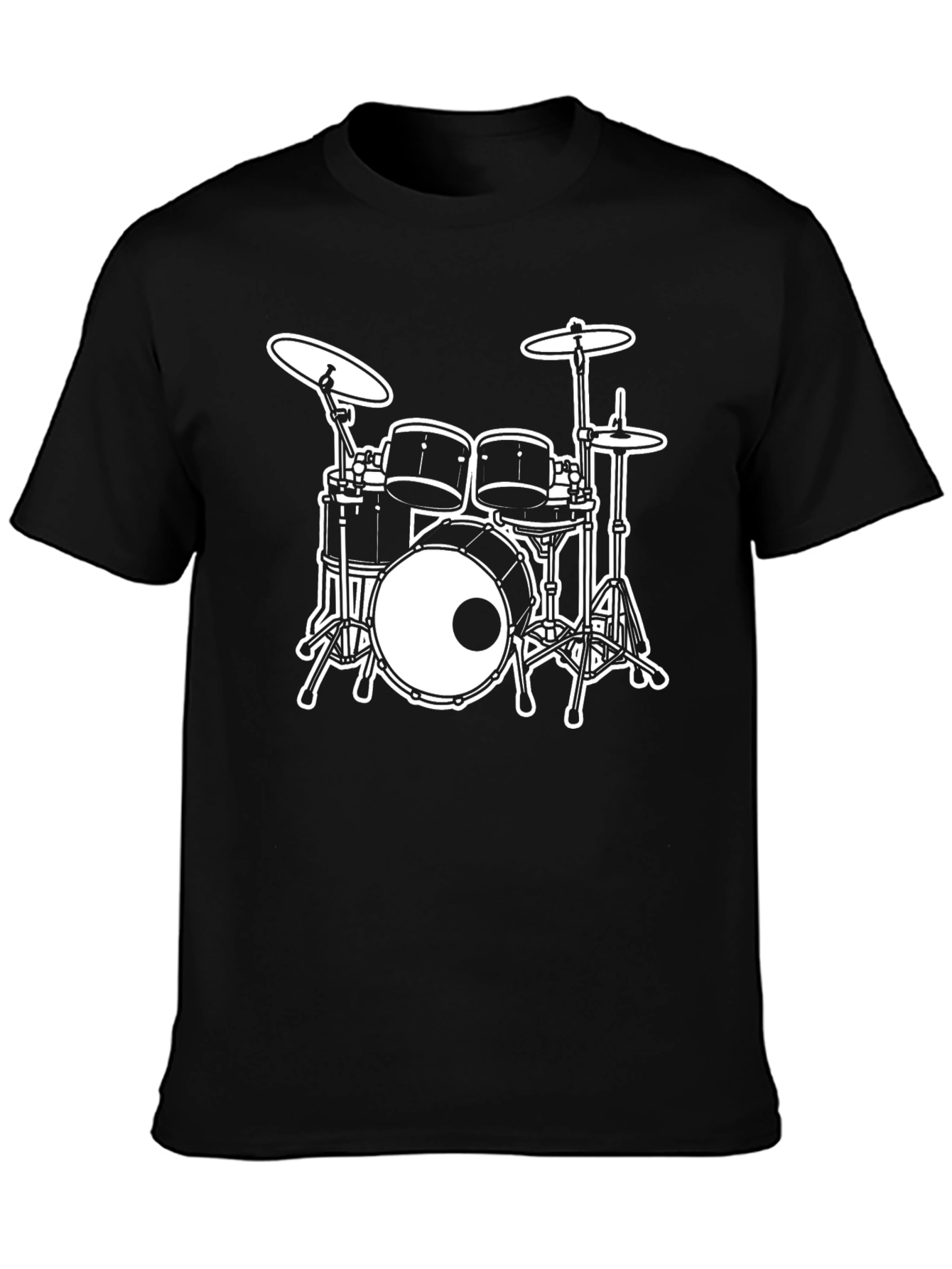 Drum Set Graphic Tee - Rock Music T-Shirt