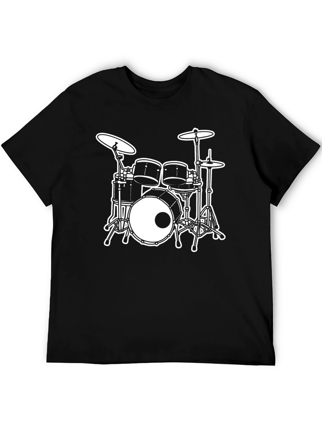 Drum Set Graphic Tee - Rock Music T-Shirt