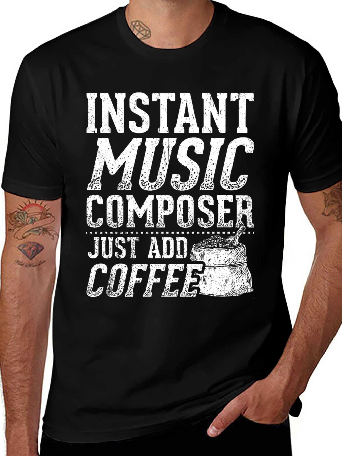 Instant Music Composer T-Shirt - Add Coffee!