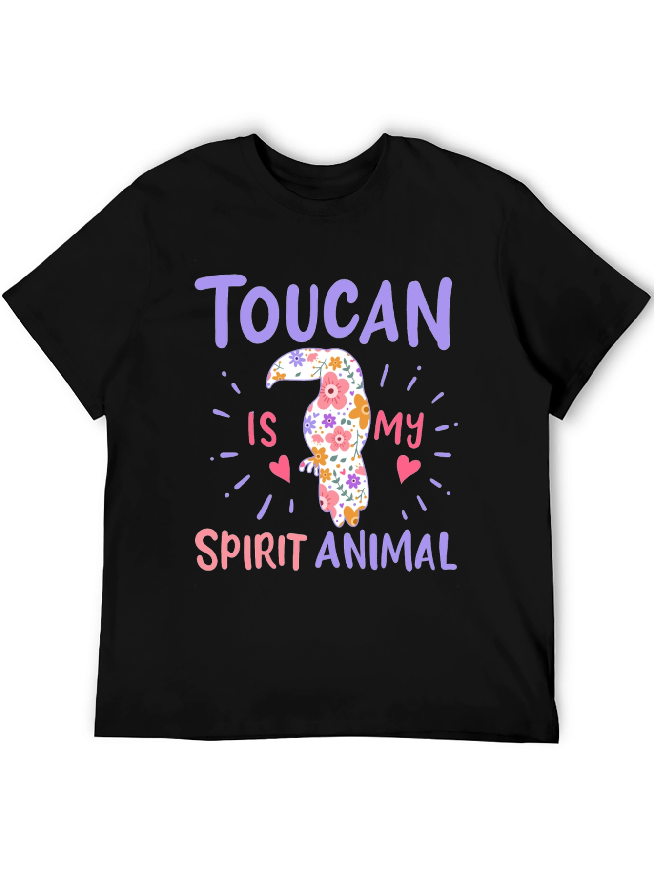 Toucan Spirit Animal Graphic Tee - Black