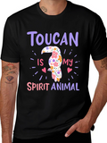 Toucan Spirit Animal Graphic Tee - Black