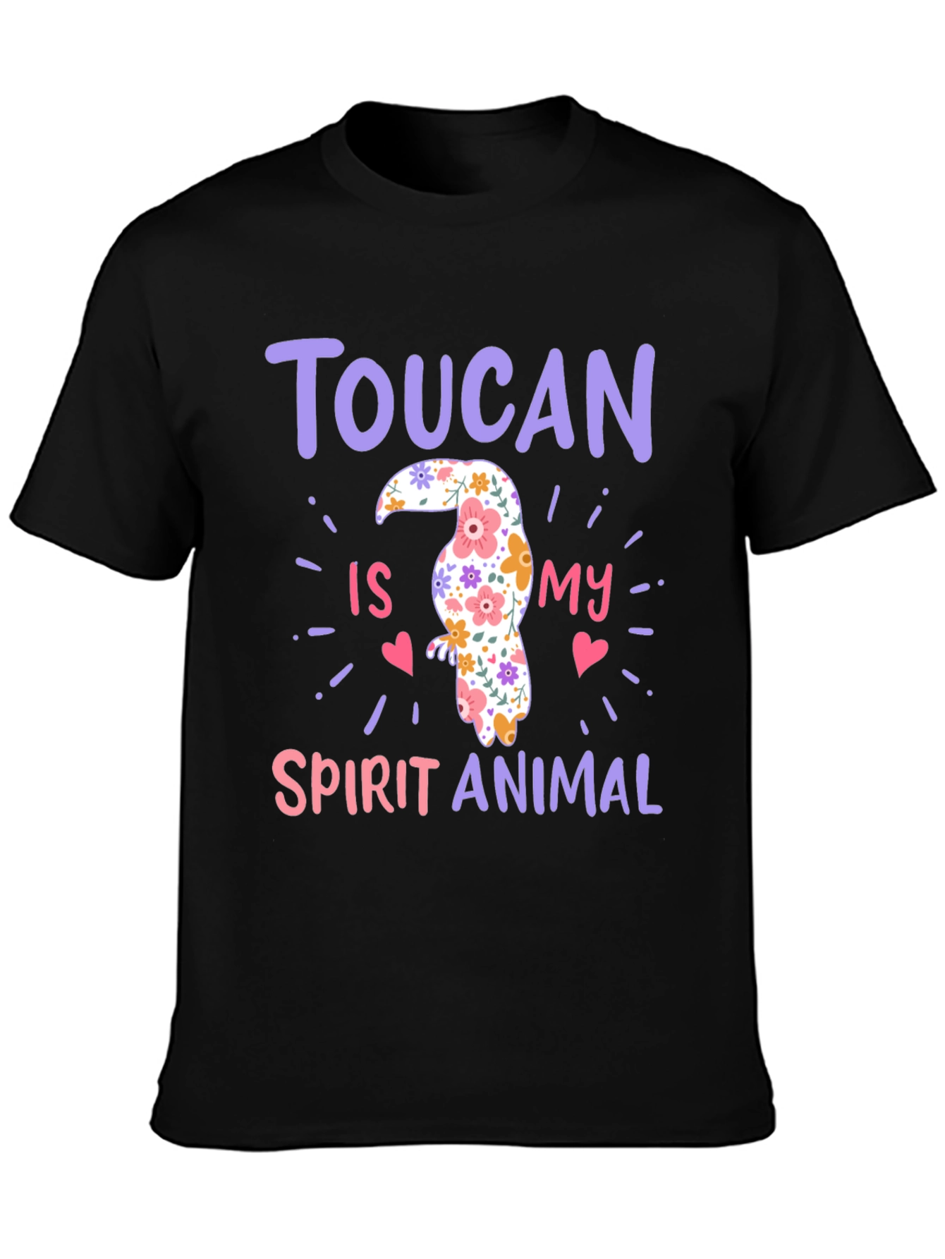 Toucan Spirit Animal Graphic Tee - Black
