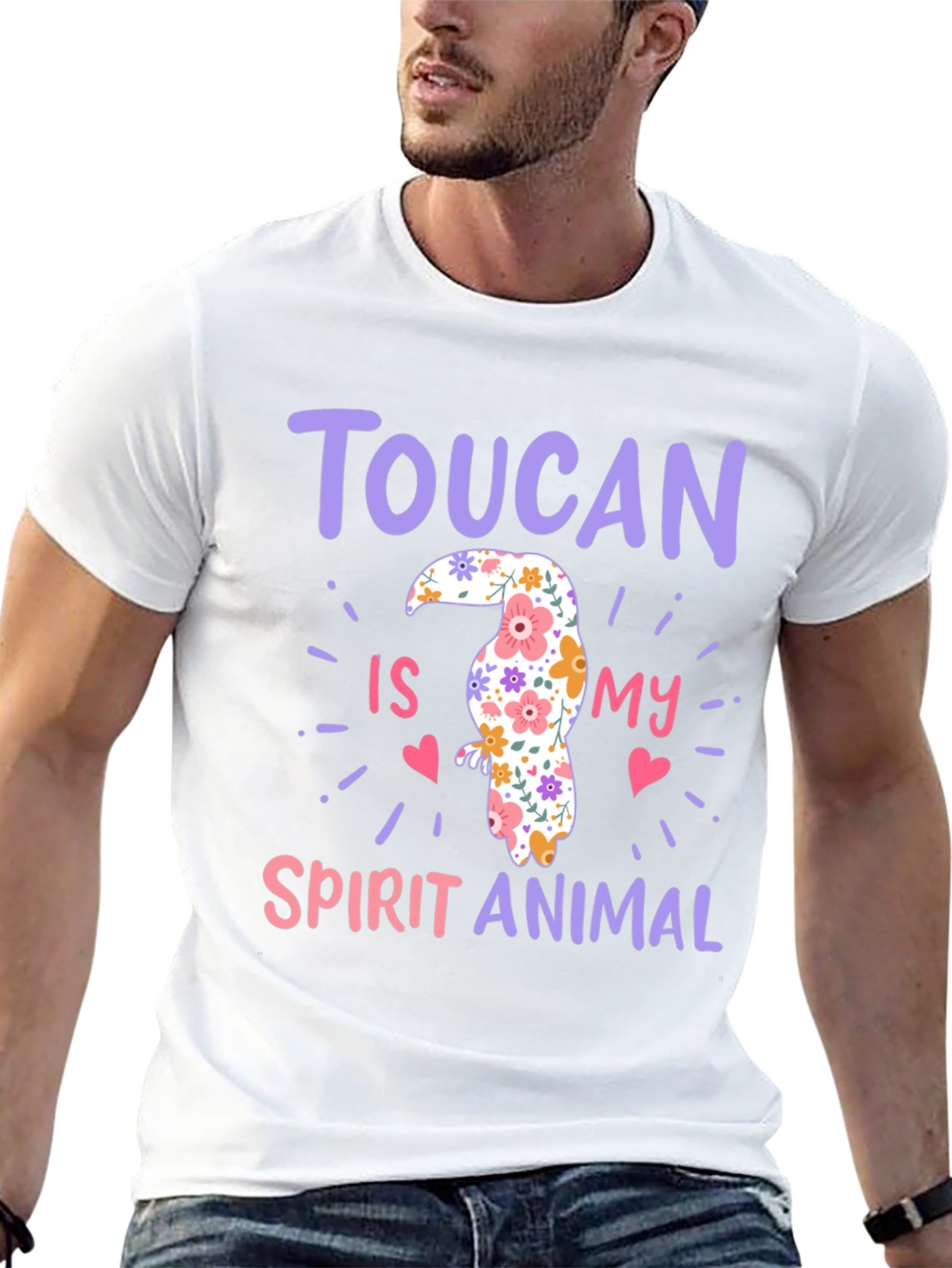 Toucan Spirit Animal Graphic Tee - Black