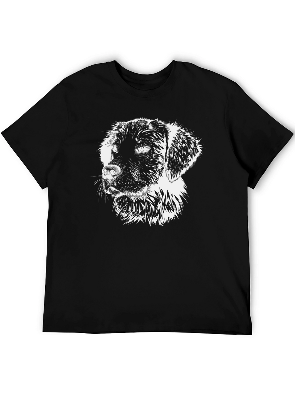 Dog Graphic Tee - Black Cotton Comfort