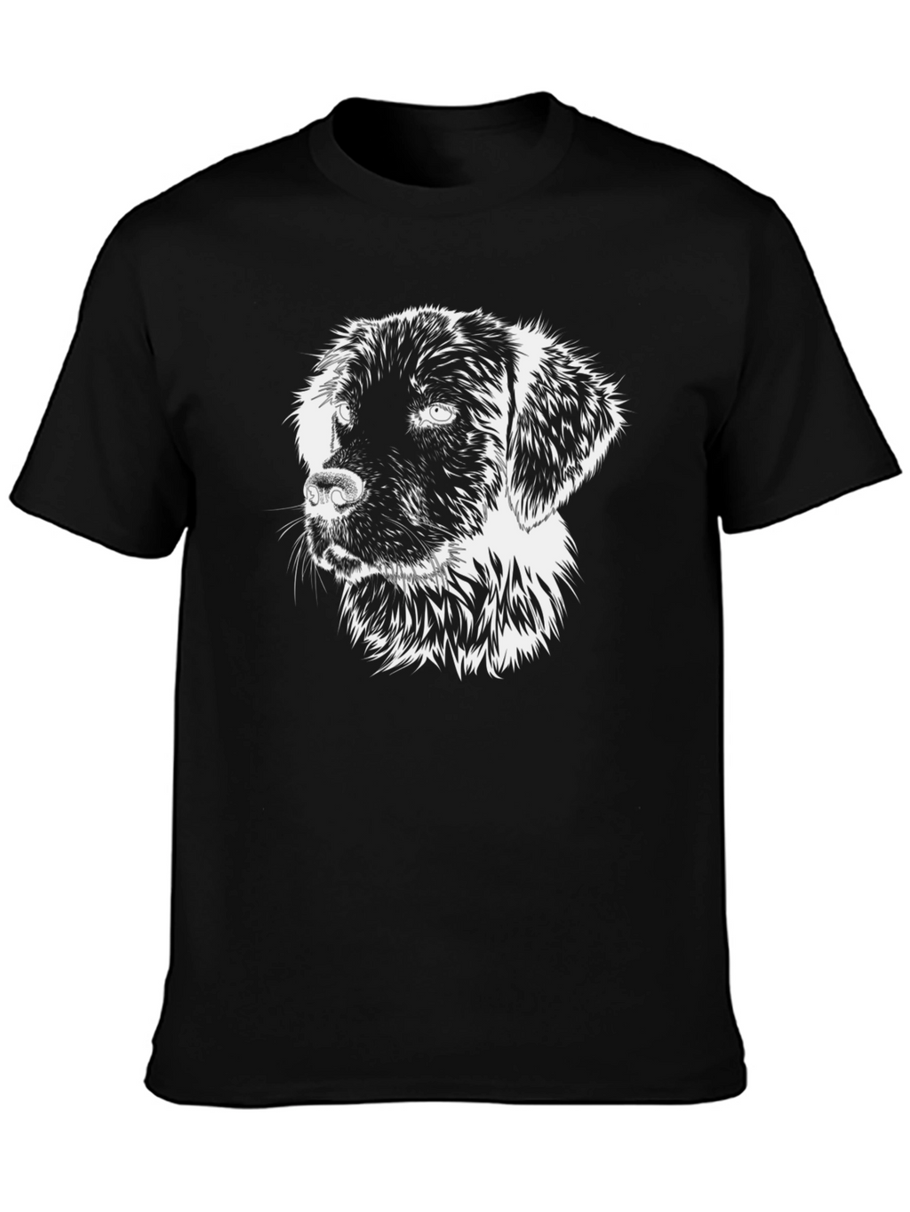 Dog Graphic Tee - Black Cotton Comfort