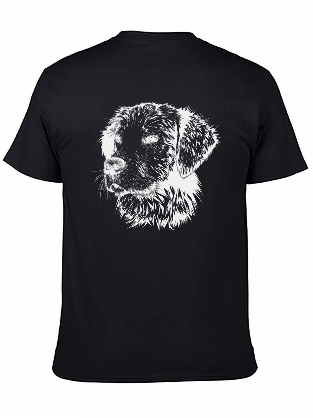 Dog Graphic Tee - Black Cotton Comfort