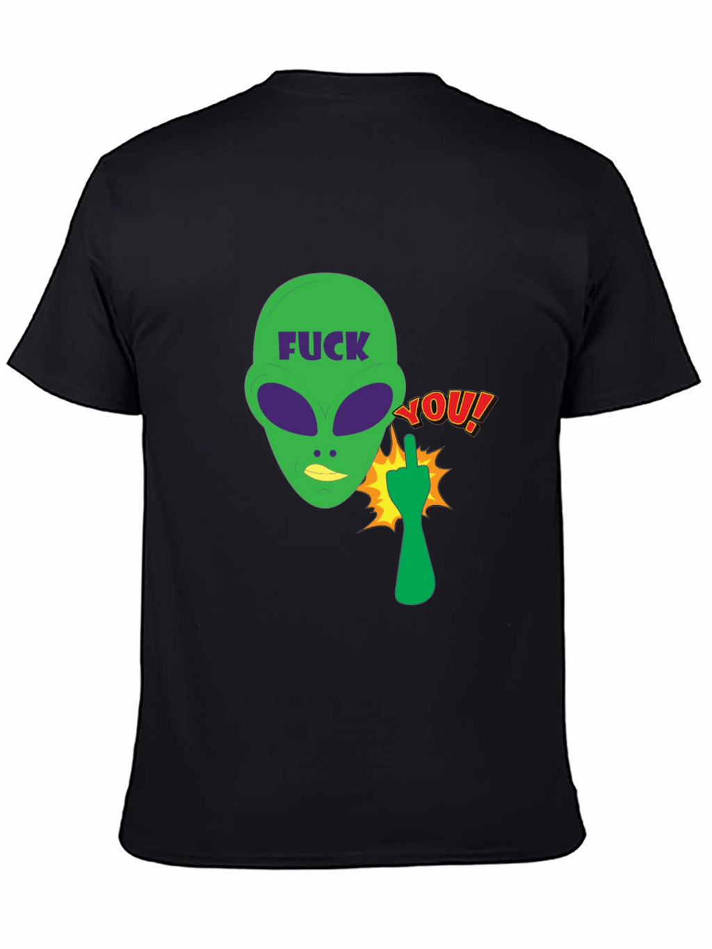 Offensive Alien Graphic Tee - Black