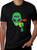 Offensive Alien Graphic Tee - Black