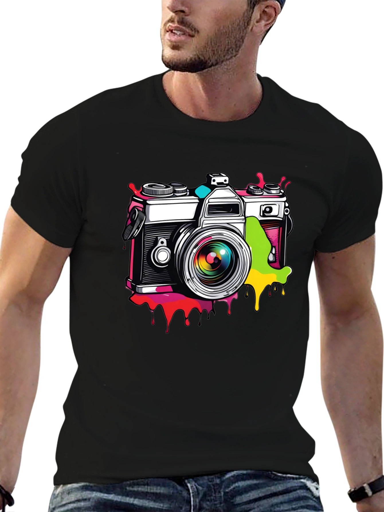 Retro Camera Graphic T-Shirt - Stylish & Unique