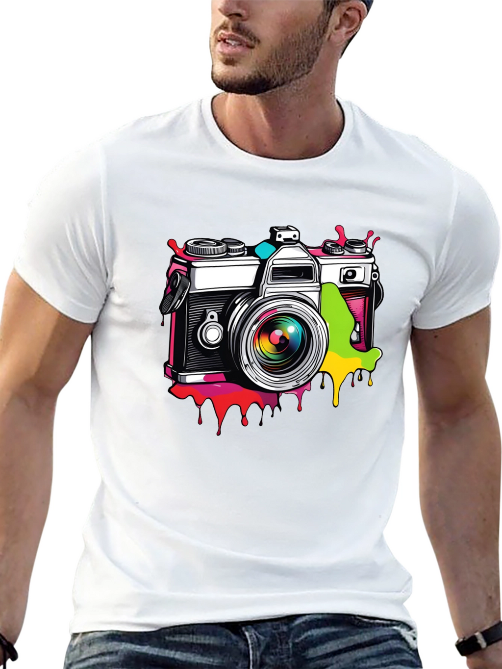 Retro Camera Graphic T-Shirt - Stylish & Unique