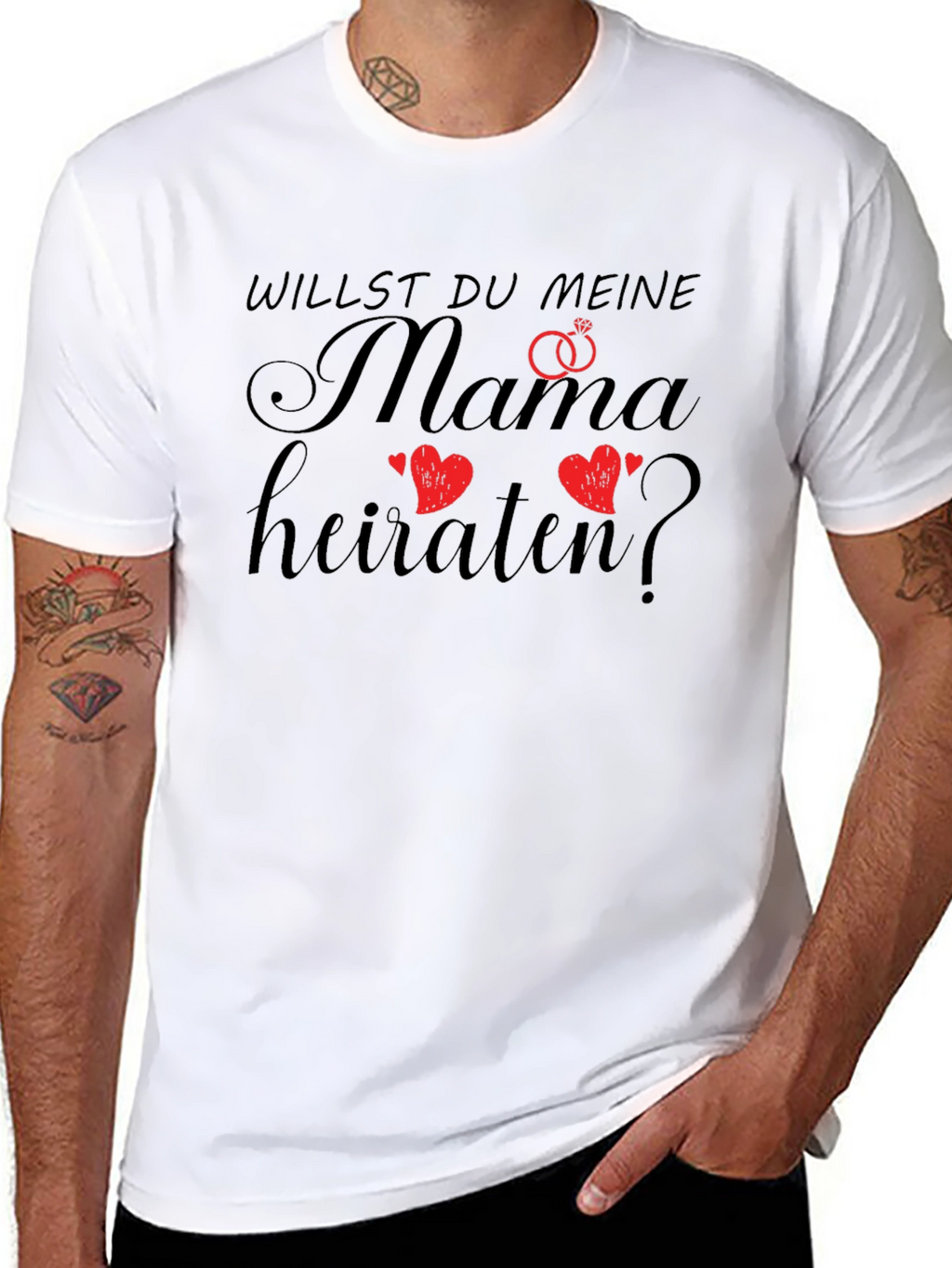 Willst Du Meine Mama Heiraten? Black T-Shirt