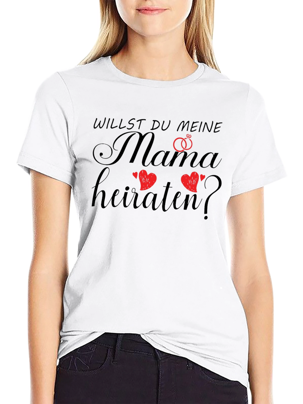 Willst Du Meine Mama Heiraten? Black T-Shirt
