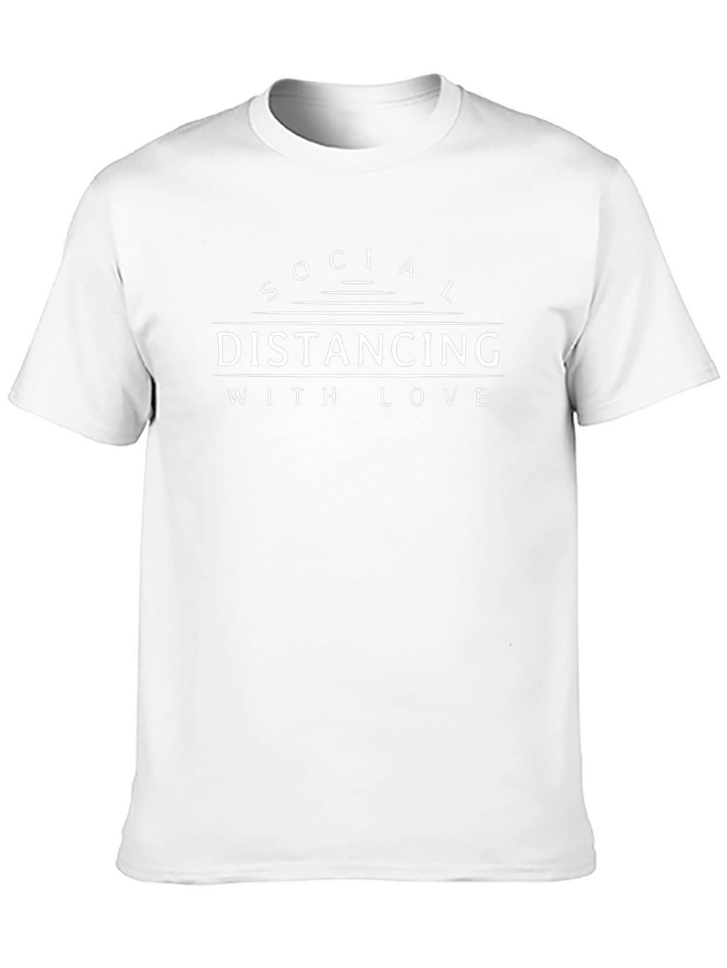 Social Distancing With Love Black Graphic Tee
