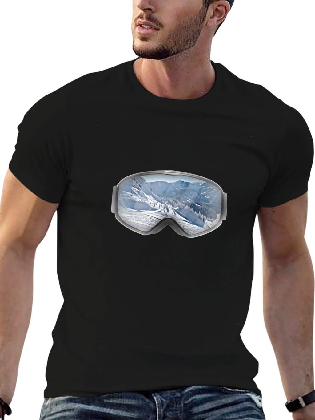 Snowy Mountain Ski Goggles T-Shirt