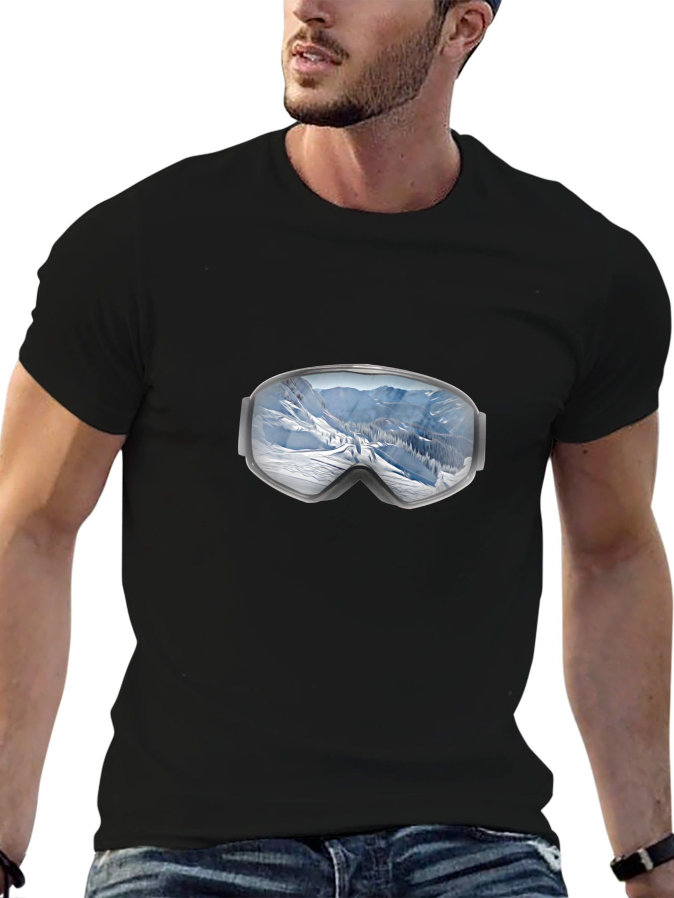 Snowy Mountain Ski Goggles T-Shirt