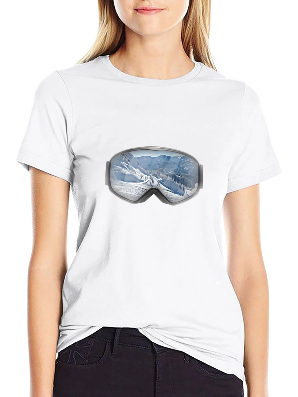 Snowy Mountain Ski Goggles T-Shirt