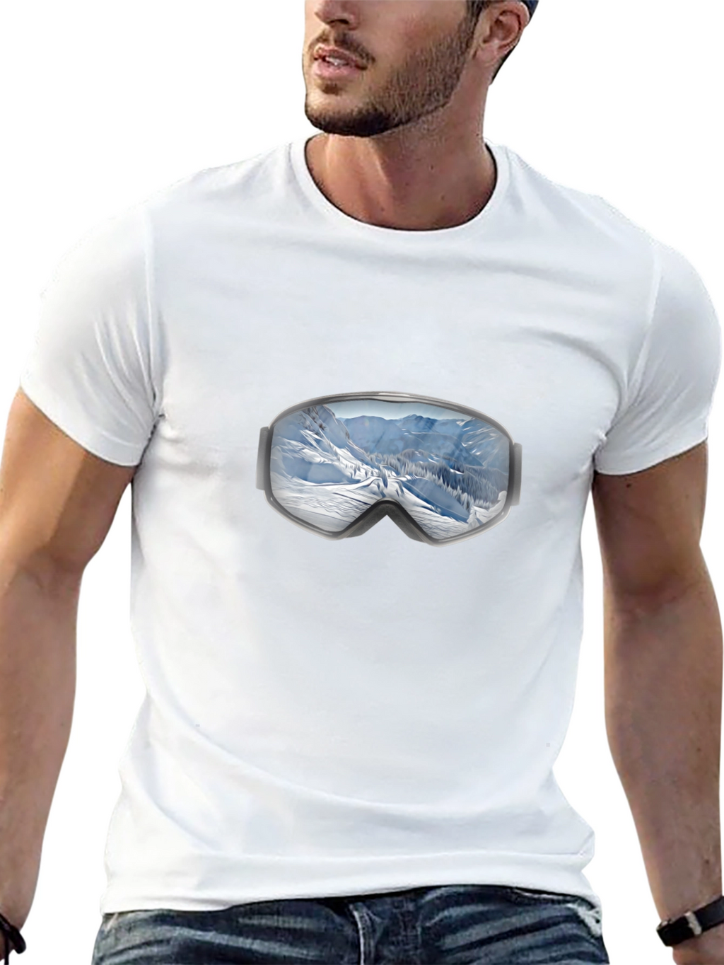 Snowy Mountain Ski Goggles T-Shirt