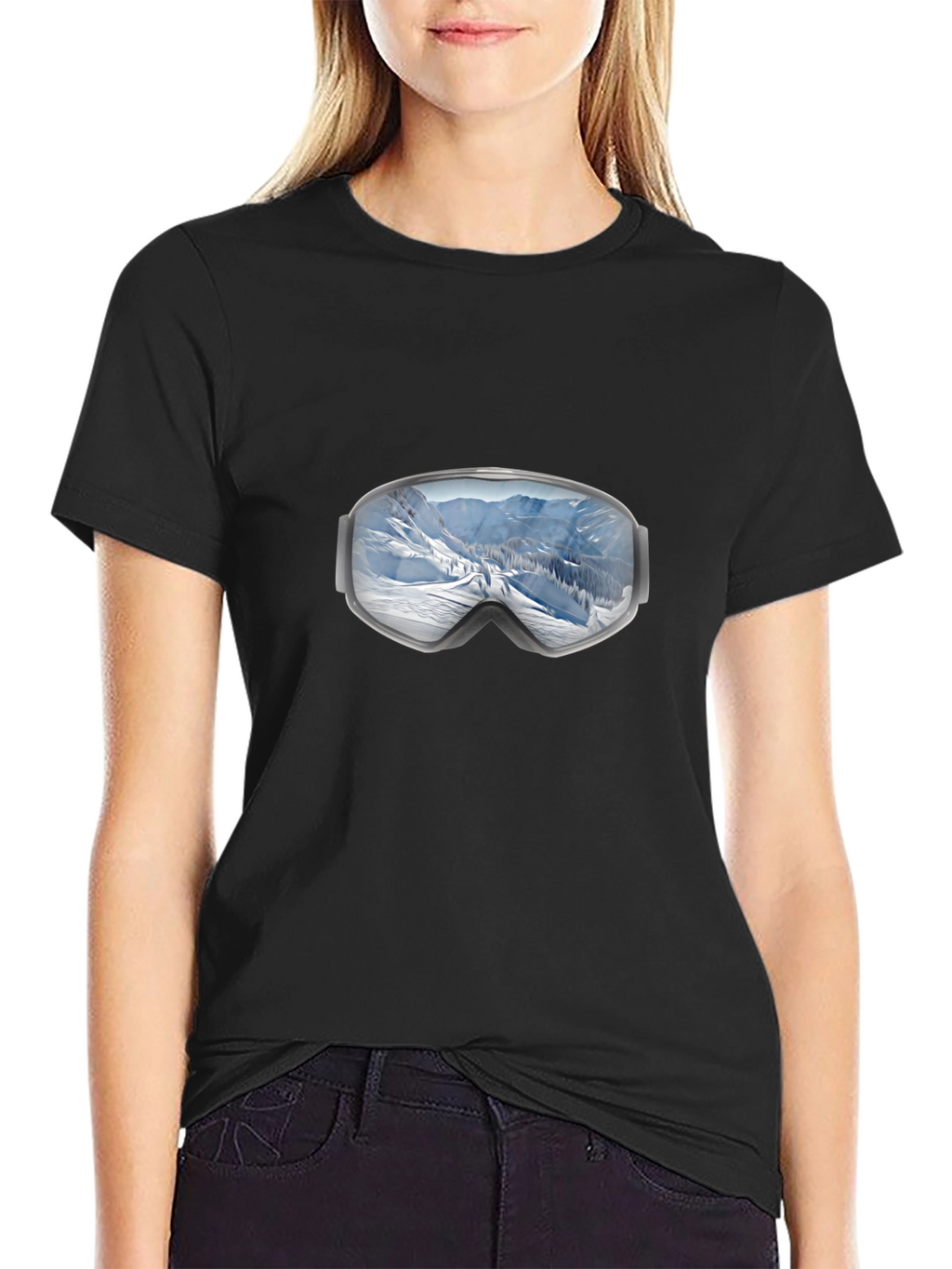 Snowy Mountain Ski Goggles T-Shirt