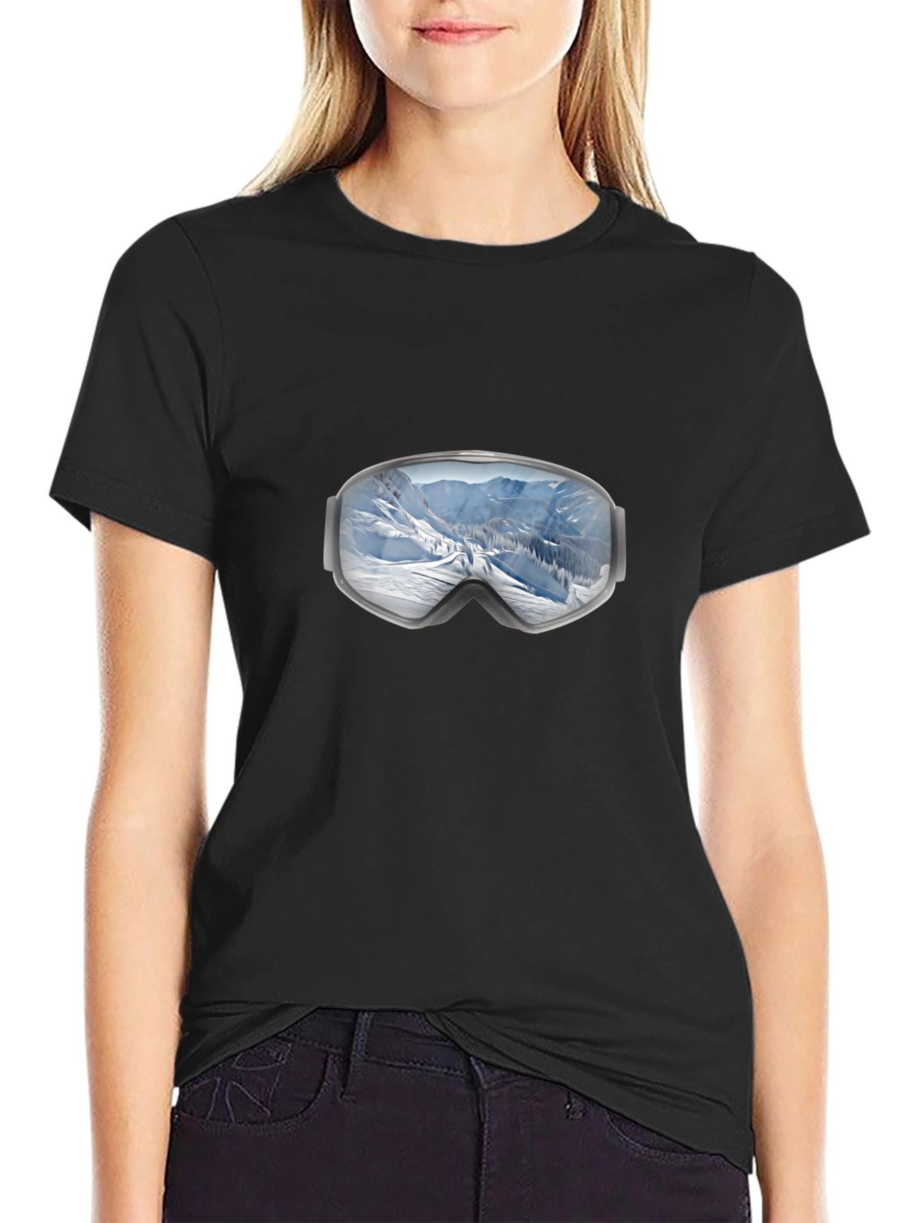 Snowy Mountain Ski Goggles T-Shirt