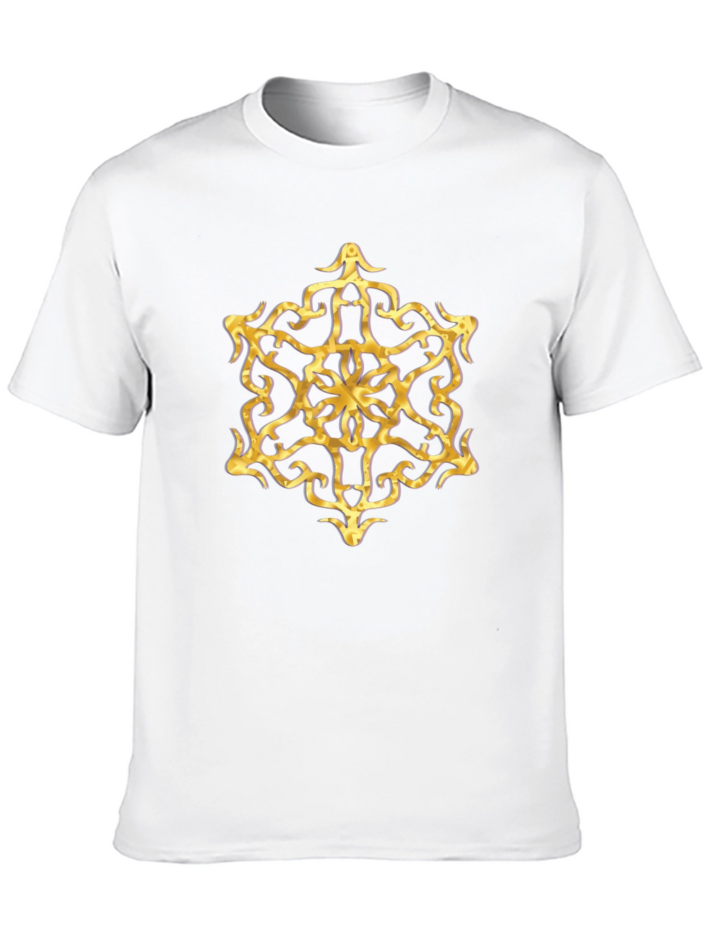 Golden Mandala Graphic Tee - Stylish Mens Black T-Shirt